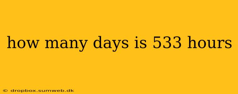 how many days is 533 hours