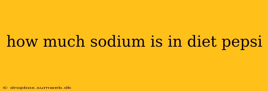 how much sodium is in diet pepsi