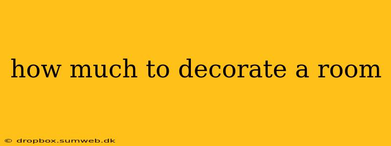 how much to decorate a room