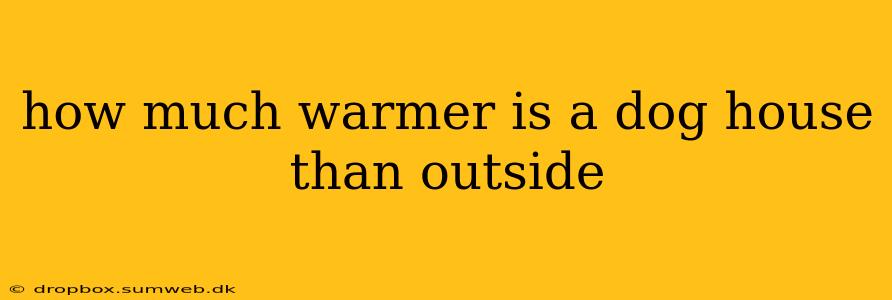 how much warmer is a dog house than outside