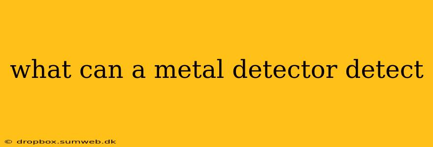 what can a metal detector detect